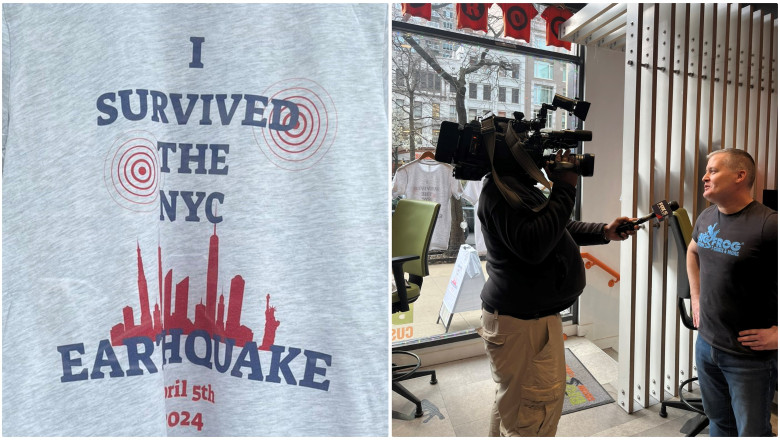 Cutremurul din New York a ajuns subiect de meme, dar si o idee de afaceri. Cum a facut bani un american, dupa seism Imagine