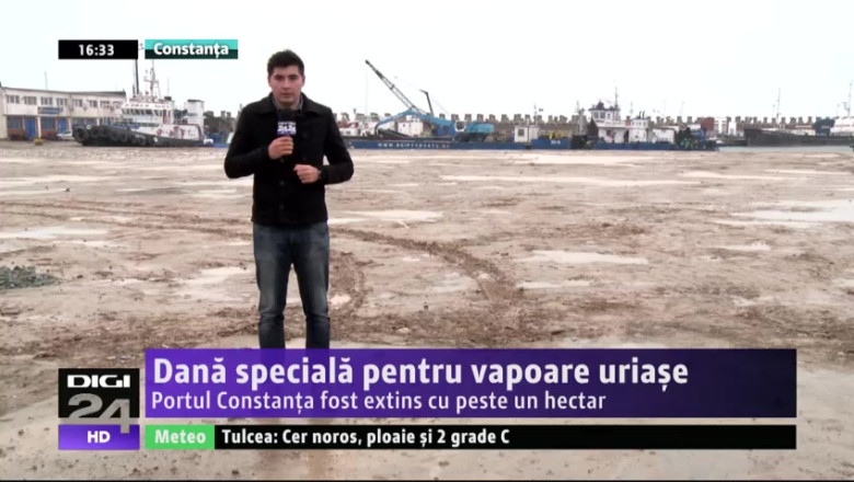 Dana speciala pentru vapoare uriase. Portul Constanta fost extins cu peste un hectar Imagine