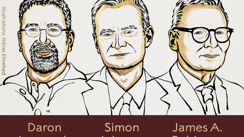 Daron Acemoglu, Simon Johnson si James Robinson au castigat premiul Nobel pentru Economie Imagine