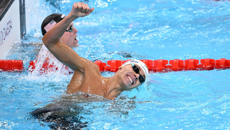 David Popovici a castigat medalia de aur si a stabilit un nou record european la 100 m liber la Campionatul European de inot U23 Imagine