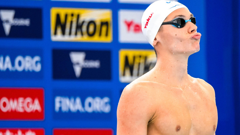 David Popovici a ratat podiumul la 200 de metri liber, la Campionatul Mondial de la Fukuoka, si s-a clasat pe locul 4 Imagine