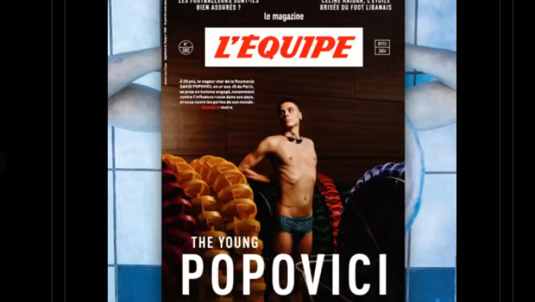 David Popovici, al treilea roman care apare pe coperta L'Equipe Magazine Imagine