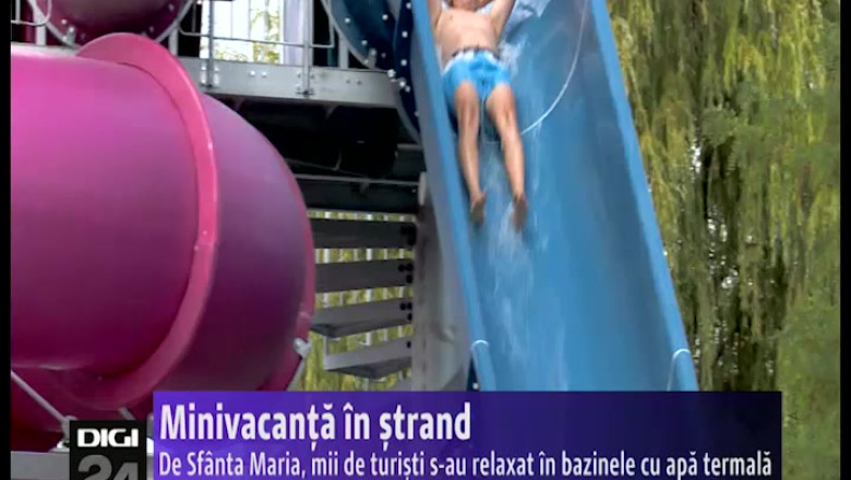 De Sfanta Maria, mii de turisti s-au relaxat in bazinele cu apa termala din Baile 1 Mai Imagine