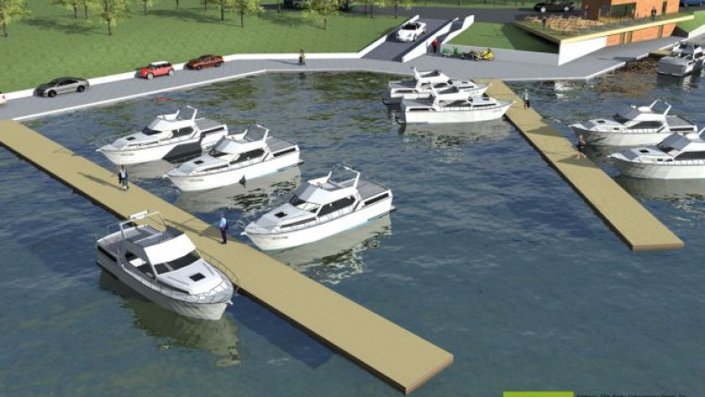 Debarcader modern pe lacul Siutghiol. Langa debarcader se va ridica si un restaurant Imagine