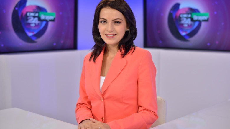 Delia Pusca prezinta Jurnalele de stiri la Digi24 Brasov Imagine