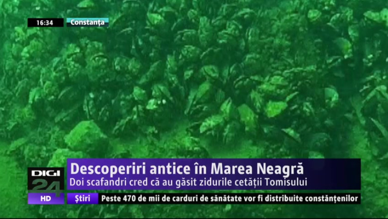 Descoperiri antice in Marea Neagra. Doi scafandri cred ca au gasit zidurile cetatii Tomisului Imagine
