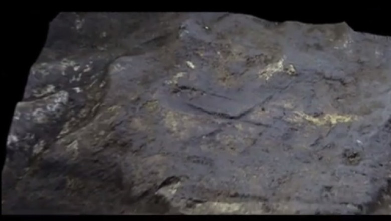 Desen preistoric realizat de omul de Neanderthal, descoperit intr-o pestera din Gibraltar Imagine