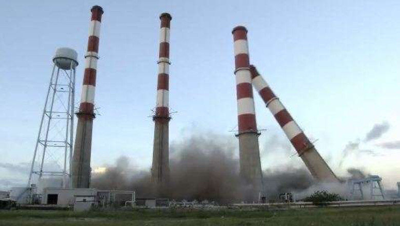 Detonare controlata. O centrala si patru furnale au fost demolate pentru a face loc unui nou proiect Imagine