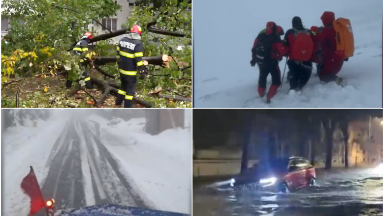 Dezastrul provocat de ciclon in Romania. Blackout in orase din Brasov, turisti blocati pe munte. Inundatii in Constanta si in Capitala Imagine