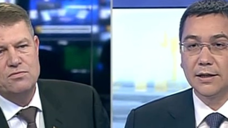 DEZBATERE Victor Ponta – Klaus Iohannis. Candidatii si-au adresat reciproc intrebari si raspunsuri ironice Imagine