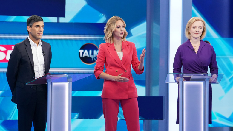 Dezbaterea televizata dintre Liz Truss si Rishi Sunak a fost intrerupta dupa ce moderatoarea a lesinat in direct Imagine