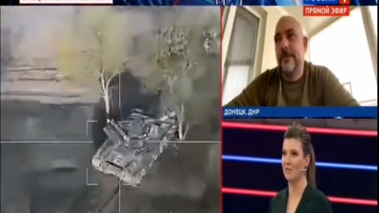 Dialog la televiziunea rusa. „Papusa lui Putin” intreaba despre „succesele” armatei. Un corespondent ii raspunde: „Inaintam 3 cm pe zi” Imagine