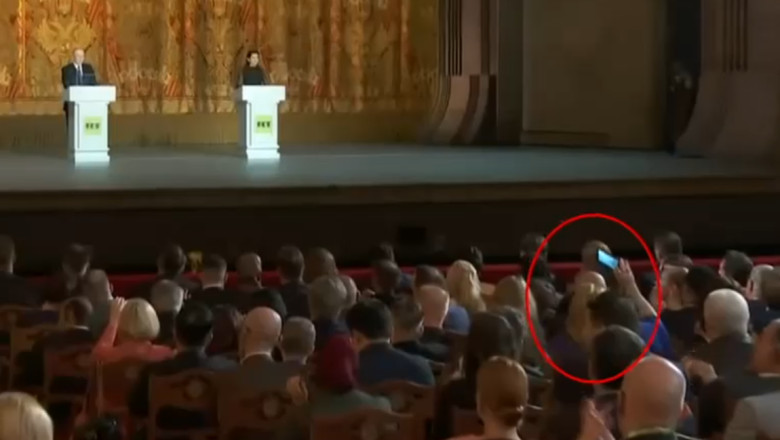 Diana Sosoaca a participat la un eveniment unde Putin a tinut un discurs. Dictatorul a vorbit despre promovarea Rusiei in alte tari Imagine