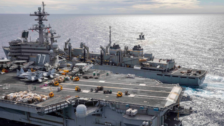 Digi24, prima televiziune care are acces pe un portavion american. Imagini exclusive cu „USS George H. W. Bush” Imagine