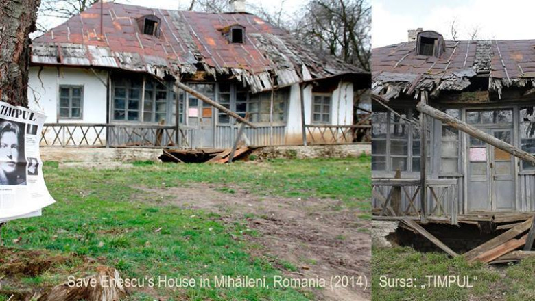 DigiVOX. Casa lui George Enescu se darama pe zi ce trece. O groapa imensa e chiar la intrarea in locuinta Imagine