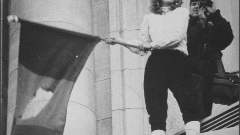 DIGIVOX. Mesaj de la prima persoana care a ajuns cu tricolorul decupat pe acoperisul Comitetului Central Imagine