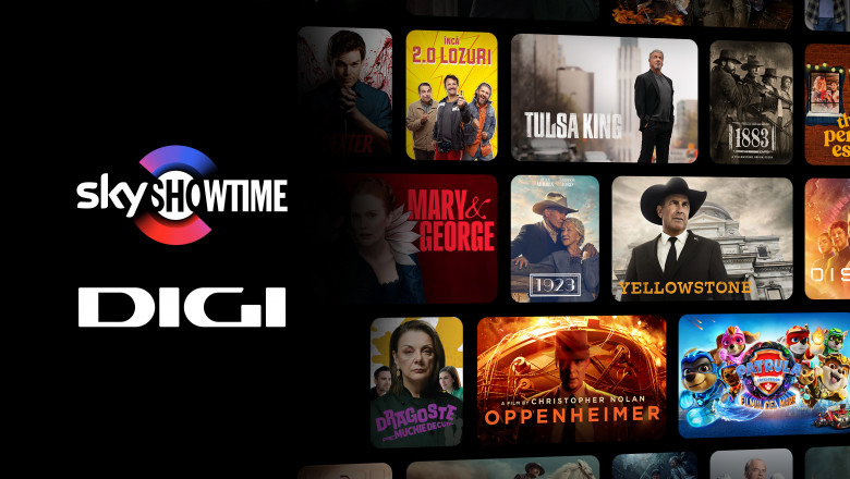 Din 12 august, DIGI lanseaza noul pachet TV Digital SkyShowtime Imagine