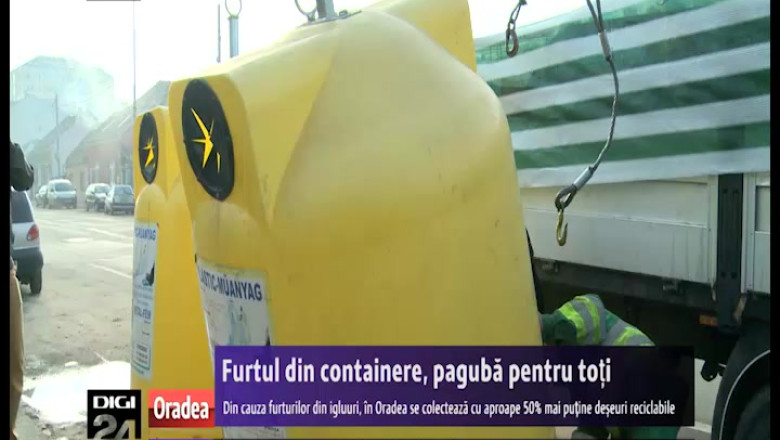 Din cauza furturilor din containere, in Oradea se colecteaza cu aproape 50% mai putine deseuri reciclabile Imagine
