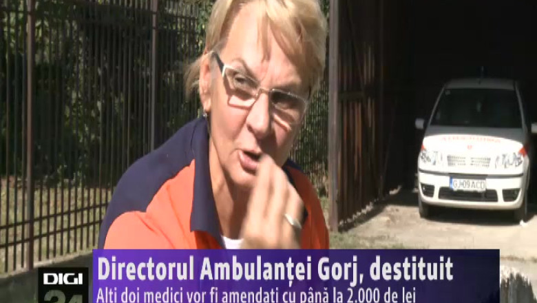 Directorul Ambulantei Gorj, destituit. Alti doi medici vor fi amendati cu pana la 2.000 de lei    Imagine
