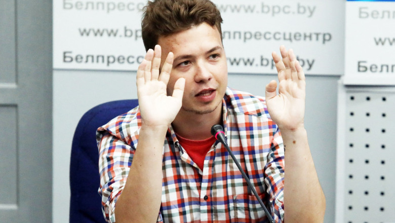 Disidentul bielorus Roman Protasevici, arestat dupa ce Belarusul a deturnat un avion, a fost condamnat la opt ani de inchisoare Imagine