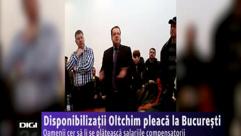 Disponibilizatii Oltchim pleaca la Bucuresti. Oamenii cer sa li se plateasca salariile compensatorii  Imagine