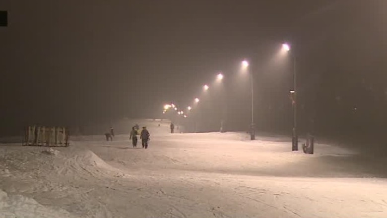 Distractie pe partia de schi Imagine