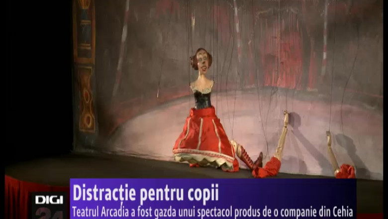 Distractie pentru copii. Teatrul Arcadia a fost gazda unui spectacol produs de o companie din Cehia Imagine