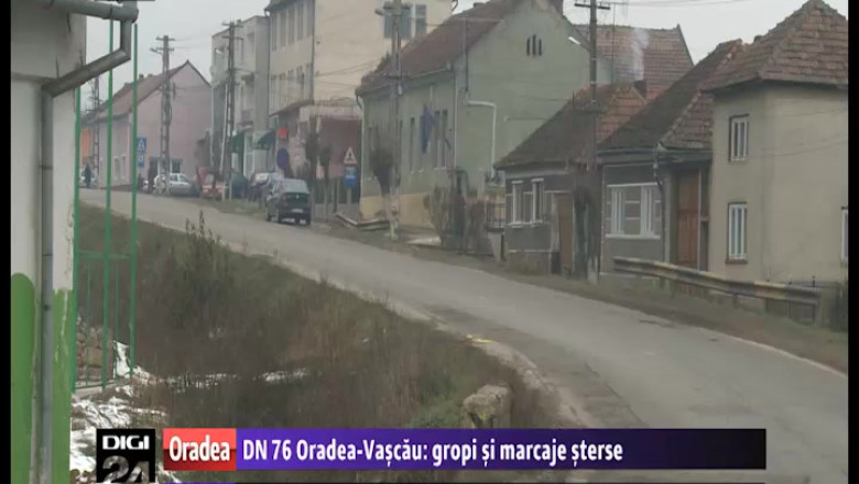 DN 76 Oradea-Vascau: gropi vechi de ani de zile si marcaje sterse dupa numai o saptamana Imagine