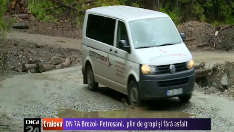 DN 7A Brezoi- Petrosani, plin de gropi si fara asfalt Imagine