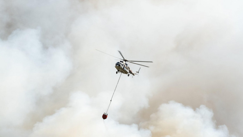 Doi rusi au murit dupa prabusirea unui elicopter de stingere a incendiilor, in sud-vestul Turciei Imagine