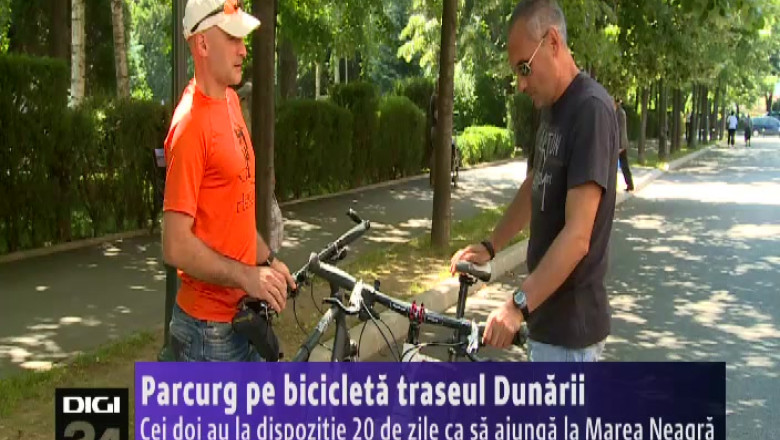 Doi severineni parcurg pe bicicleta traseul Dunarii Imagine