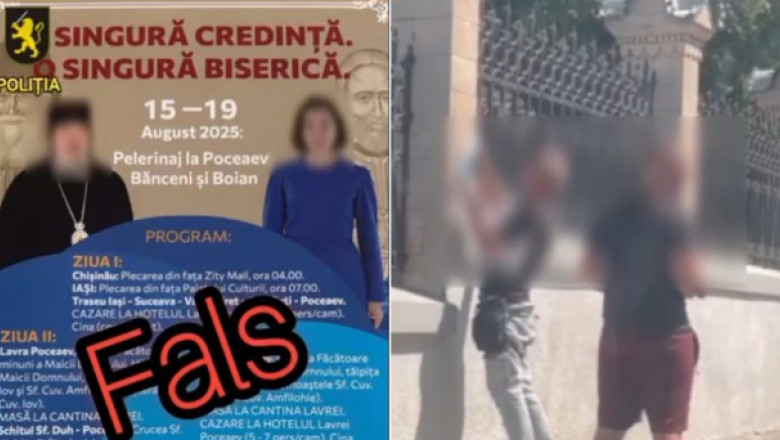 Doi straini care lipeau in Chisinau afise cu Maia Sandu si mitropolitul Basarabiei, retinuti. Ar fi fost instruiti in Serbia si Bosnia Imagine