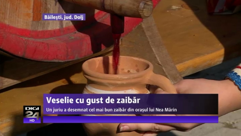 Dolj: Sarbatoarea Zaibarului si a Prazului, la a sasea editie. Un juriu a desemnat cel mai bun vin din orasul lui Nea Marin Imagine