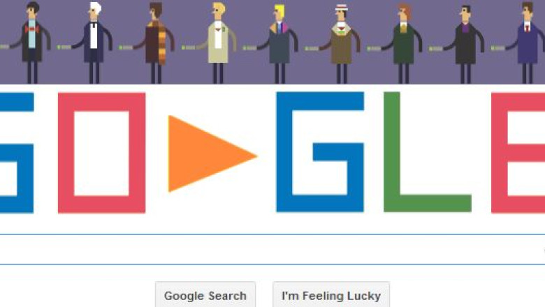 Doodle interactiv. Google sarbatoreste, vineri, a 50-a aniversare a serialului SF britanic „Doctor Who” Imagine