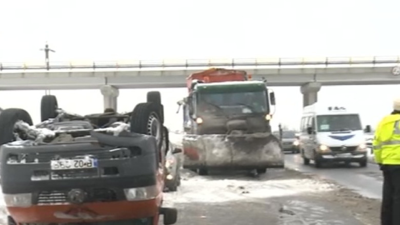 Doua accidente produse pe A1, la cativa metri distanta unul de altul Imagine