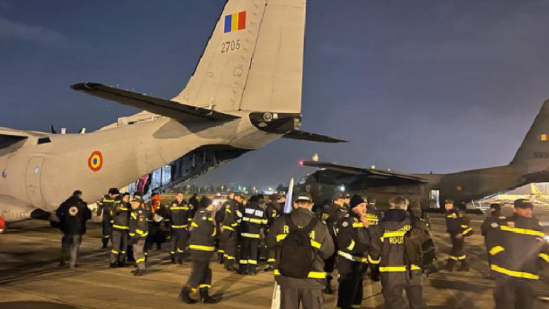 Doua aeronave ale Fortelor Aeriene vor duce pompieri romani in insula Corsica Imagine