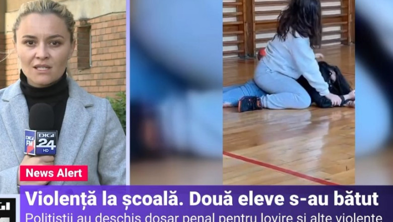 Doua eleve din Targu Jiu si-au impartit pumni si picioare in timpul orei de sport Imagine