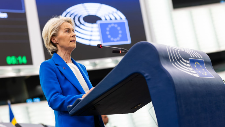 Doua motiuni de cenzura impotriva presedintei Comisiei Europene. Ursula von der Leyen: „Putin vrea sa semene diviziune intre europeni” Imagine