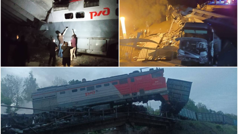 Doua poduri s-au prabusit, in Rusia: cel putin sapte morti. In ambele cazuri au fost implicate trenuri. Ce spun autoritatile Imagine