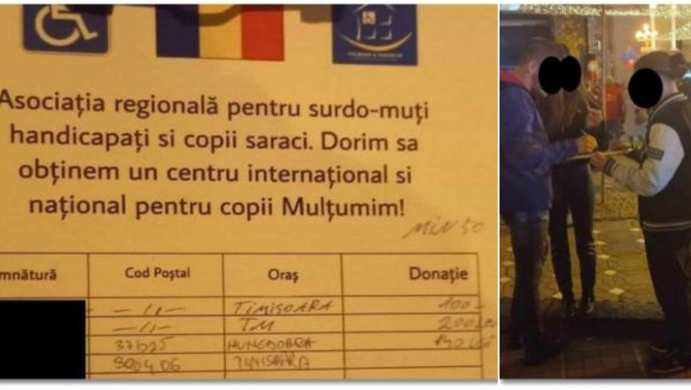 Doua tinere sunt acuzate de inselaciune, dupa ce au strans bani pe strada, in Timisoara, pentru o asociatie umanitara care nu exista Imagine