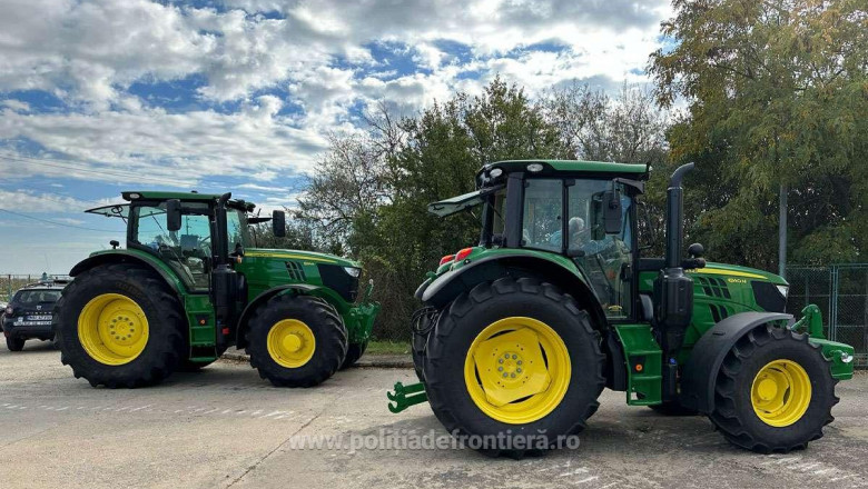 Doua tractoare de 300.000 de euro cautate in Italia au fost gasite intr-o parcare in Arad Imagine