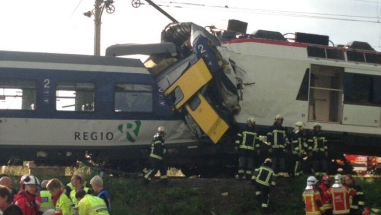 Doua trenuri s-au ciocnit in Elvetia: un mort si 35 de raniti Imagine