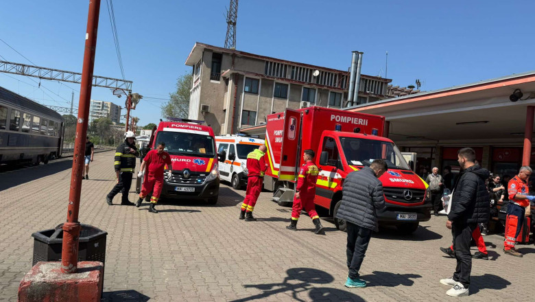 Doua trenuri s-au ciocnit in gara din Constanta: 28 de pasageri raniti. A fost activat planul rosu de interventie Imagine