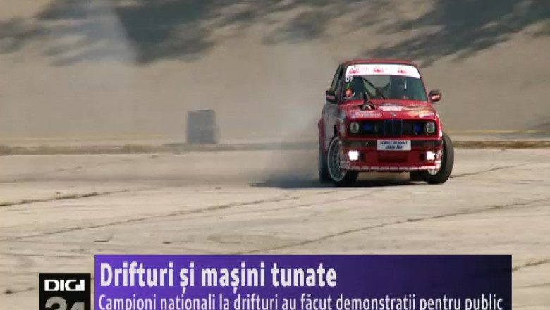 Drifturi si masini tunate. Campioni nationali la drifturi au facut demonstratii pentru public Imagine