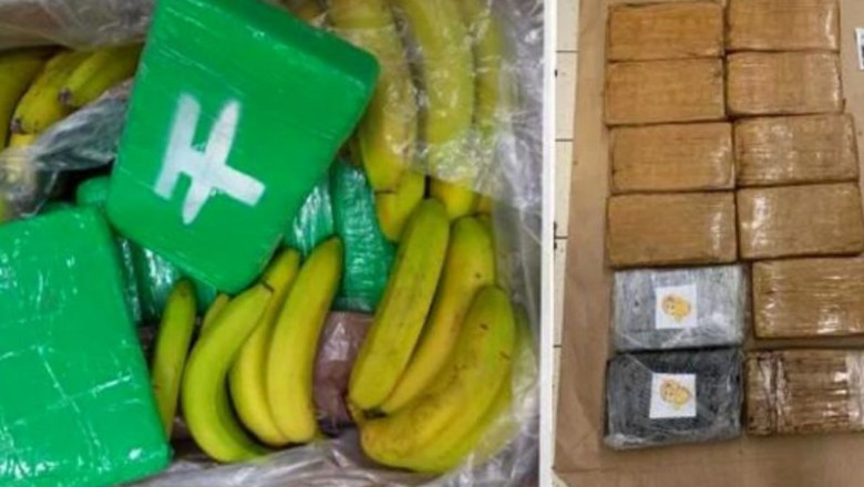 Droguri ascunse printre banane. Politia din Cehia a confiscat sute de kilograme de cocaina Imagine