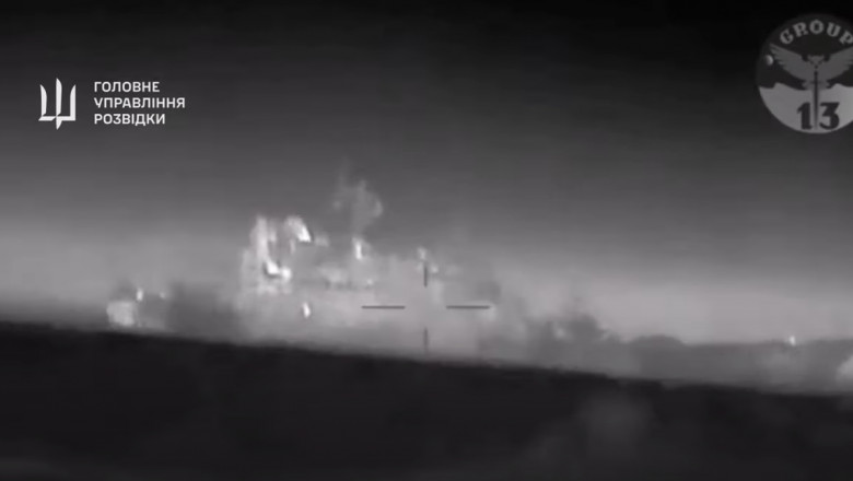Dronele navale ucrainene au mai scufundat o nava rusa in Marea Neagra. „Magura l-a distrus pe Cezar” Imagine