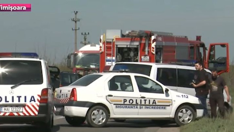 Drum blocat dupa un accident intre o autocisterna care transporta combustibil si un autoturism Imagine