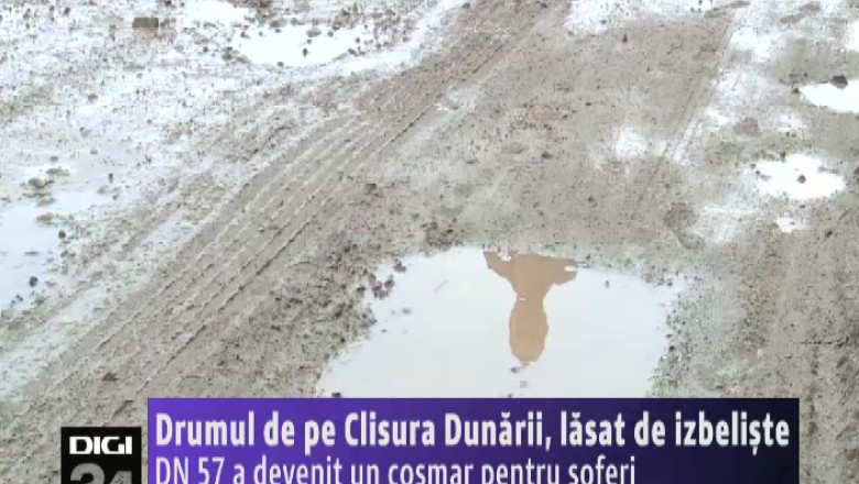 Drumul de pe Clisura Dunarii, lasat de izbeliste. DN 57 a devenit un cosmar pentru soferi Imagine