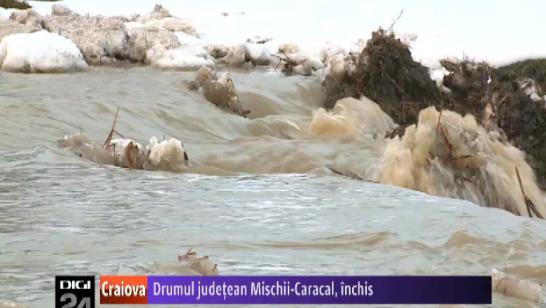 Drumul judetean Mischii-Caracal, inchis in localitatea Pielesti Imagine