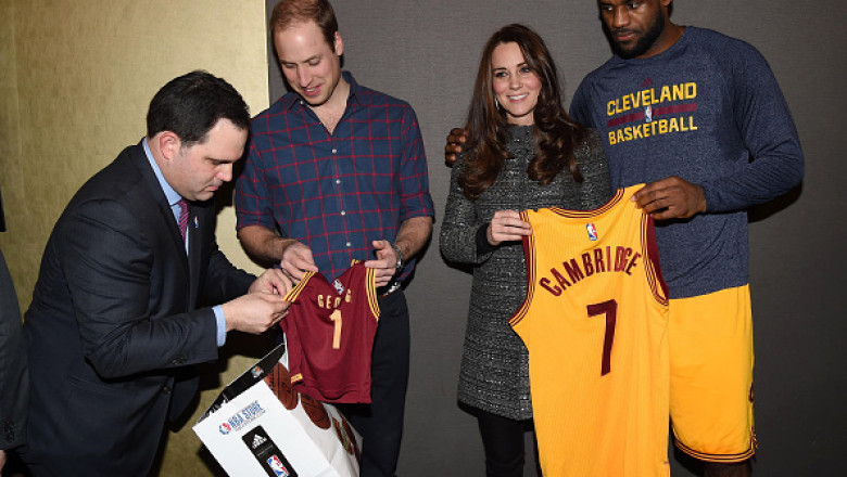 Ducii de Cambridge, primiti de regele baschetului Imagine